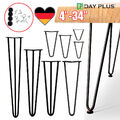 4x Hairpin Legs Tischbeine Haarnadelbeine Hairpins DIY Tischgestell Möbelfuß Set