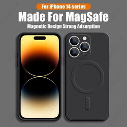 Magsafe Hülle für iPhone 15 14 13 12 11 Pro Max XS XR Handy Schutz Case Silikon