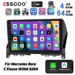 4+64G für Mercedes C Class W204 S204 Android Autoradio CarPlay GPS Navi DAB CAM