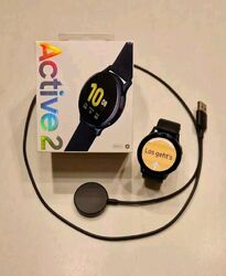 Samsung Galaxy Watch Active 2, 40mm Aluminiumgehäuse mit Sport Band - Aqua Black