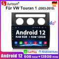 6+128GB Für VW Touran 1T1 1T2 1T3 2003-2010 Autoradio Android 13.0 GPS NAVI DAB+