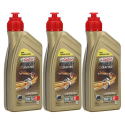 3L 3 Liter CASTROL Motoröl Öl POWER 1 RACING 4T 4-TAKT 10W50 JASO MA-2 API SN