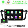 32GB Für Peugeot 508 2011-2018 9 Android 13.0 Autoradio GPS Navi WIFI Carplay