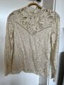 langarmshirt / Bluse Rüschen spitze Mit Hohem Kragen Vero Moda / Vila /Only Gr.S