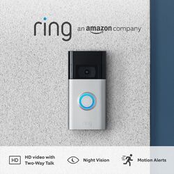 Ring Video Doorbell (2nd Gen) 1080p Advanced Motion Detection Satin Nickel