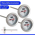 3x Fleischthermometer Bratenthermometer Grillthermometer Set 120° aus Edelstahl