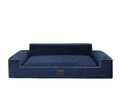 Orthopädisches Hundebett GLAMOUR Bett Sofa Schlafplatz Kissen XXL BLAU %