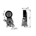 1x Riemenspanner, Keilrippenriemen GATES T38209 passend für AUDI SEAT SKODA