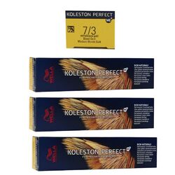 Wella Koleston Perfect ME Rich Naturals 3 x 60 ml 7/3 mittelblond gold Set