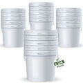 24 x 10L Set Eimer mit Deckel 10 Liter Leereimer weiß lebensmittelecht Premium