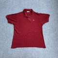 LACOSTE Herren Vintage Poloshirt Kurzarm Gr. L Polohemd Logo Polo A17307 Rot