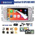 2+32G Android 13 Autoradio Für Ford Focus 2 Mondeo S C-max GPS CarPlay DAB+ KAM