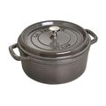 Staub Cocotte Bräter 18cm  grau rund Gartöpfe Topf Pfanne Kochtopf Kochen Braten