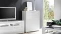 Kommode Carat Sideboard Anrichte Highboard in weiß Hochglanz und Beton grau