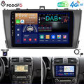 DAB+ 4+64GB Android 13 Autoradio Carplay GPS 9" für Toyota Avensis T27 2009-2015