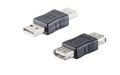 USB 2,0 Adapter Stecker Verbindung auf 1x A Buchse Kupplung + A Stecker / A Stec