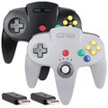 2x 2.4 GHz Wireless N64 Controller Gamepad for Nintendo Switch MacOS PC Window