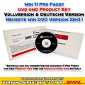 Microsoft Windows 11 Pro DVD KEY 64Bit Deutsch 23H2 (neueste Version) Original!
