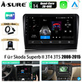 DAB+ 64G Android 14 AutoRadio DSP RDS Carplay GPS Navi Kam Für Skoda Superb 2 II