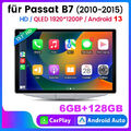 Android13 6+128GB Autoradio Carplay GPS für VW Passat B6 B7 CC Magotan 2011-2015