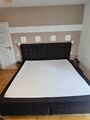 Extrabreites boxspringbett 200×210! 40cm matratze!  H2/H3   anthrazit 