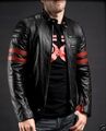 Neu Herren Echt Lammleder Lederjacke Schwarz Slim Fit Motorrad Biker Jacke