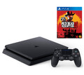 PS4 - Konsole Slim 500GB #schwarz + Red Dead Redemption II + Original Pad wieNEU