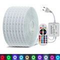 RGB LED Streifen 230V Dimmbar Leiste Band Stripe Lichterkette Lichtschlauch 5050
