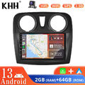 9" Android 13 Carplay Autoradio Für Renault Dacia Logan 2 Sandero 2+64G GPS Navi