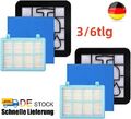 Filter-Set Ersatzfilter 6tlg für Philips PowerPro Compact und Active Staubsauger