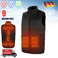 9-Zonen Unisex USB Beheizbare Heizjacke Weste Heizweste Beheizte Wärmeweste Vest