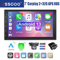 32G Android 13 Carplay Autoradio 2DIN 7 Zoll Bluetooth GPS NAVI WiFi RDS DVR KAM