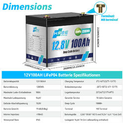 Lithium Batterie 12V 24V 100Ah 200Ah 300Ah LiFePO4 Akku BMS Zyklen Wohnmobile EU