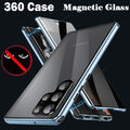 360 AntiSpy Hülle für Samsung S23 S24 Ultra Plus S21 FE Privacy Glas Magnet Case