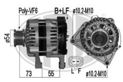 ERA Lichtmaschine Generator Lima 209131A für OPEL INSIGNIA G09 Sports Tourer P10