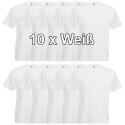 10 Fruit of the Loom T-Shirt Herren T-Shirts Gr. S M L XL XXL 3XL 4XL 5XL NEU