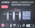 AURIOL funkgesteuerte Wetterstation mit 3x drahtlosen Sensoren - schwarz