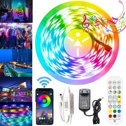 LED Stripe RGB Leiste Streifen 5050 Band Licht Bluetooth APP Control Musik 1-30m