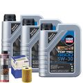 Motoröl 5W30 LIQUI MOLY Top Tec 4600 3L+MAHLE Ölfilter +Ölschlammspülung