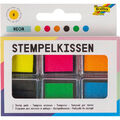 folia Stempelkissen neon gelb, pink, orange, schwarz, grün, blau 6x 2,4 x...