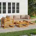 Garten Lounge Set mit Kissen Gartenmöbel Sitzgruppe Sofa Massivholz vidaXL