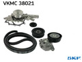 SKF VKMC 35213-2 Wasserpumpe + Keilrippenriemensatz für OPEL Combo Corsa Meriva