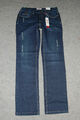 NEU - SHEEGO - GR. 80 (40) - Jeans gerade dark blue stretch Destroyed-Effekte