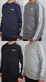 adidas Pullover Sweatshirt Sweater Rundhals 3 Streifen Design 3 Farben