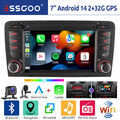 2+32GB Android 14 Für AUDI A3 8P 2003-2012 Autoradio Apple Carplay GPS Navi WIFI