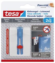 Tesa Powerstripes Klebenägel Für Max. 2,0 Kg 4,5 X 6,4 Cm, 2 St. 77779-00000-01