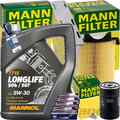 MANN INSPEKTIONSPAKET+5L MANNOL 504 5W-30 ÖL passend für VW TOURAN 1T AUDI A3 8P