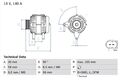 BOSCH 0 986 044 460 Lichtmaschine Generator 140A 14V für VW PASSAT Variant (3B6)