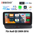 10.25" 8-Kern 128G Android 13 IPS Autoradio GPS Nav Für Audi Q5 CarPlay DAB+ DSP