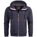 A. Salvarini Herren Sweatjacke Kapuzenpullover Jacke Kapuze Hoodie O292 Navy NEU